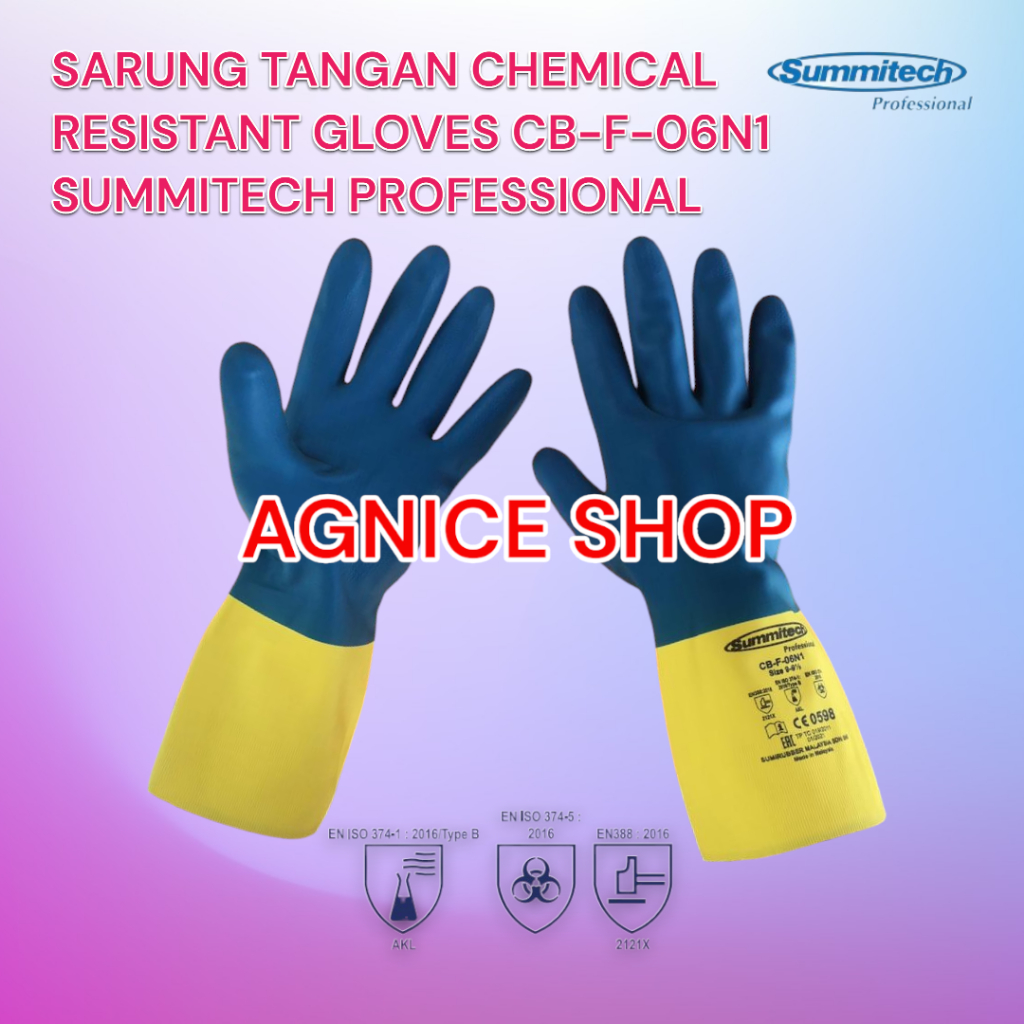 Jual SARUNG TANGAN CHEMICAL RESISTANT GLOVES CB-F-06N1 SUMMITECH ...