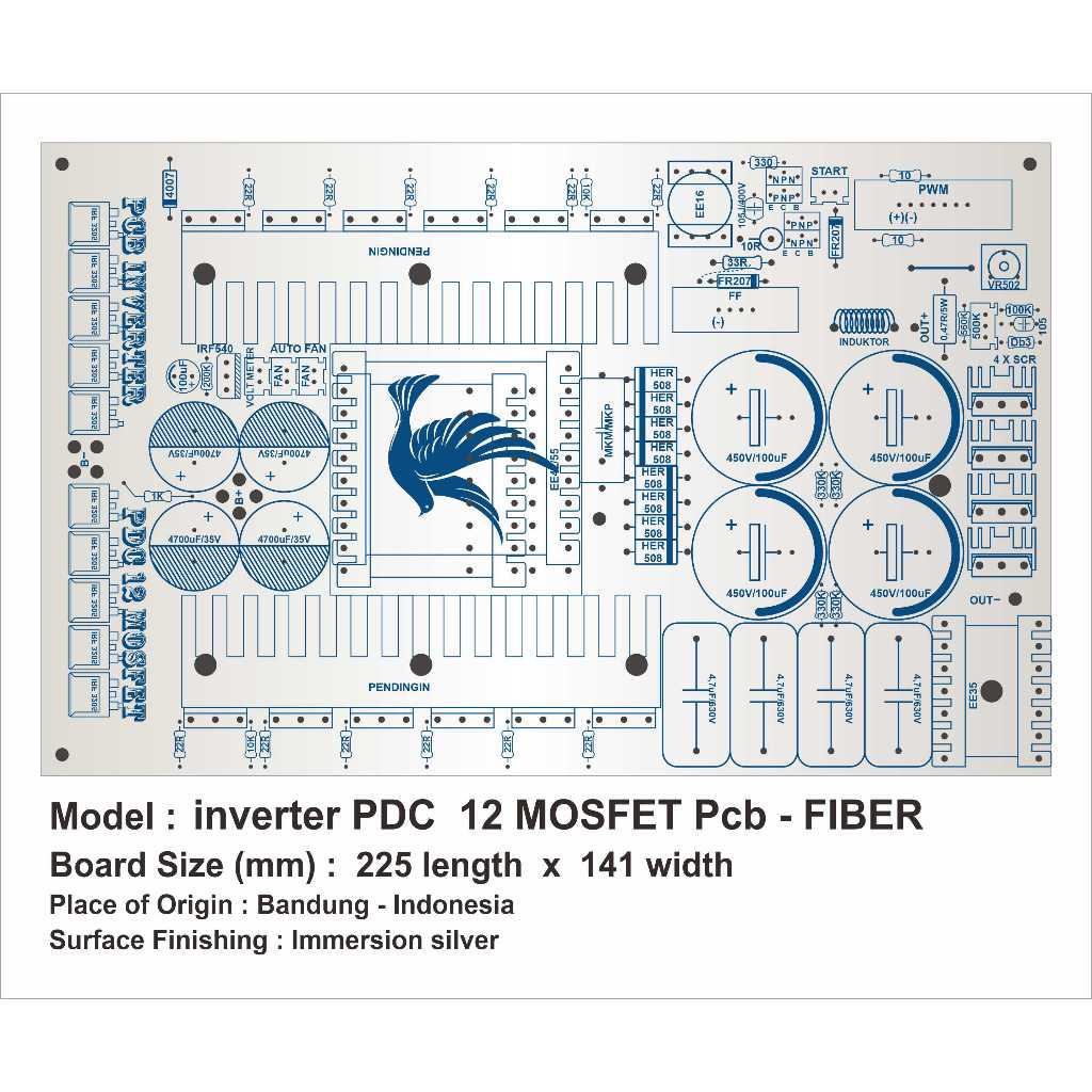Jual Pcb inv-pdc 12 Mosfet Pcb FIBER | Shopee Indonesia
