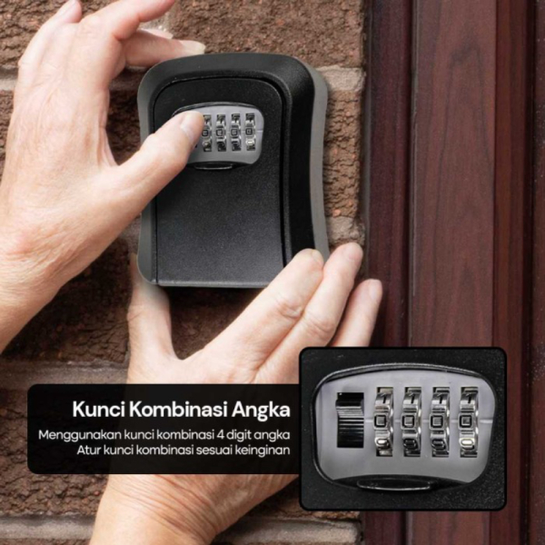Jual Jual Kotak Kunci Brankas Mini Dinding Key Stora Safety Box 4 Digit ...