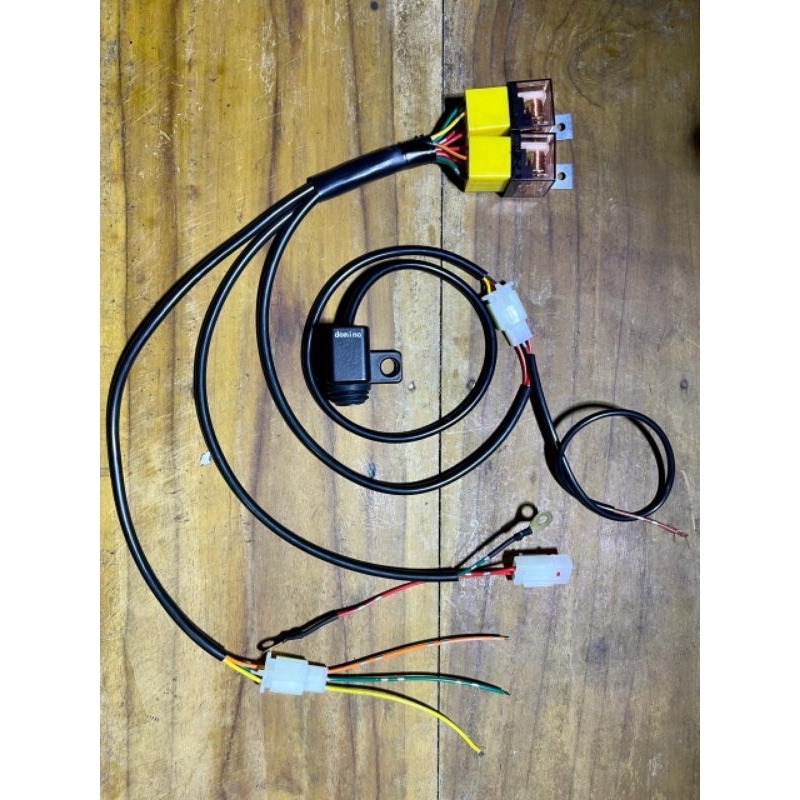 Jual kabel rilay 2set + saklar jauh dekat lampu sorot | Shopee Indonesia