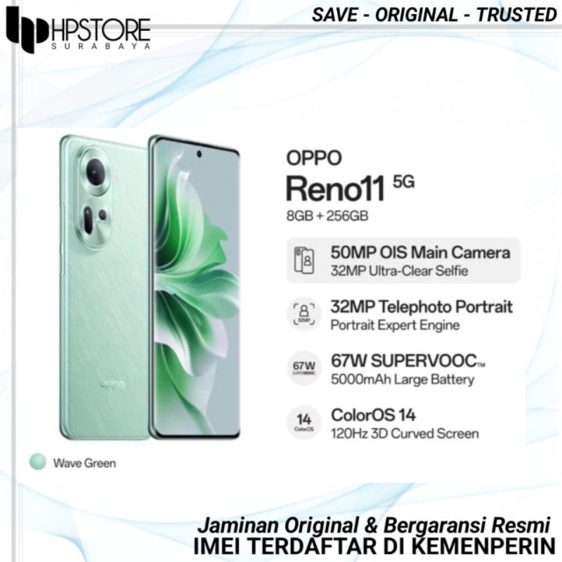 Jual OPPO RENO 11 5G RAM 8/256GB ORIGINAL PRODUK BERGARANSI RESMI OPPO ...