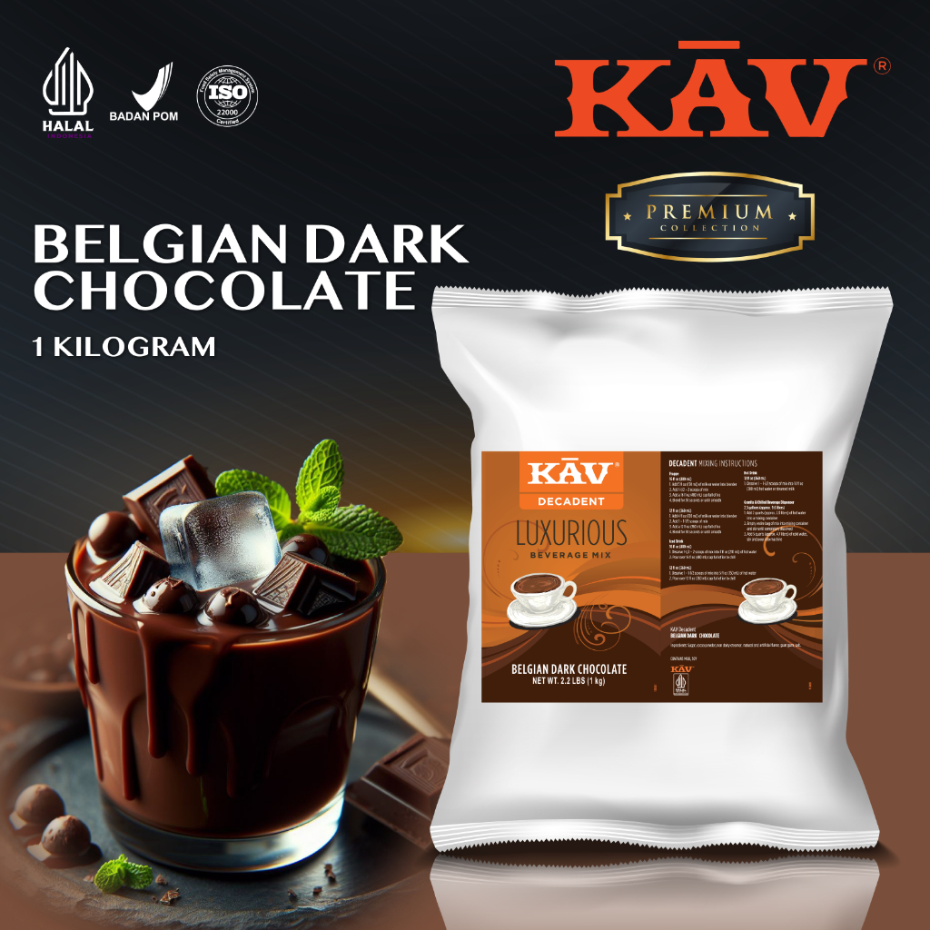 Jual Kav Powder Drink Belgian Dark Choco 1 Kg | Shopee Indonesia