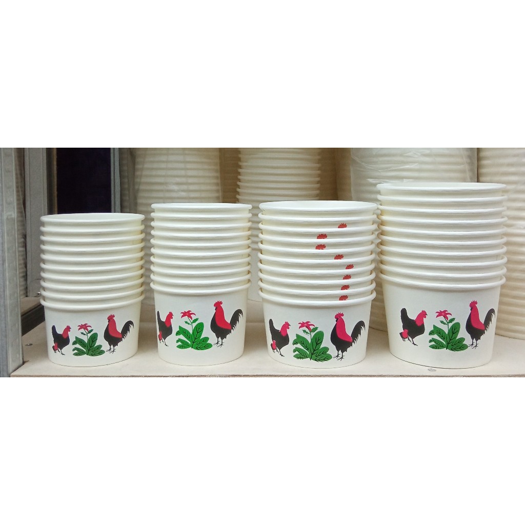 Jual Paper Bowl Ayam 12 Oz 360 ml Plus Dan Tutup 1 Pack Isi 25 Pcs ...