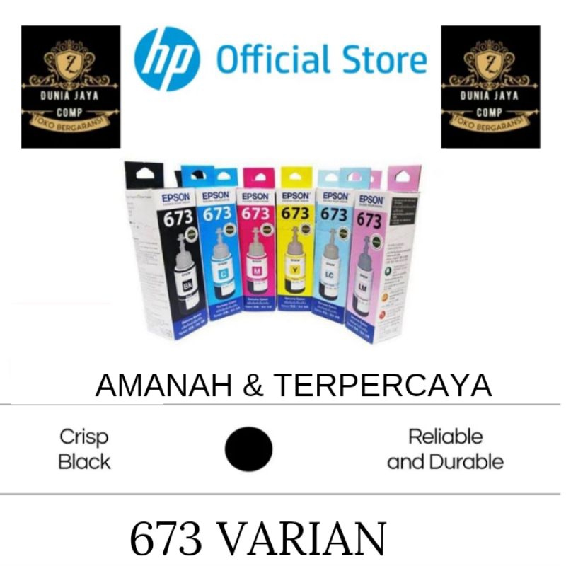Jual tinta Epson 673 original tinta refil epson varian warna | Shopee ...