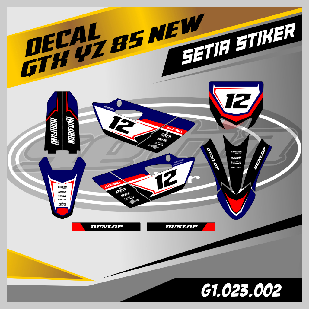 Jual STIKER STRIPING DECAL VARIASI LIS YAMAHA YZ 85 NEW, GTX YZ 85 NEW ...