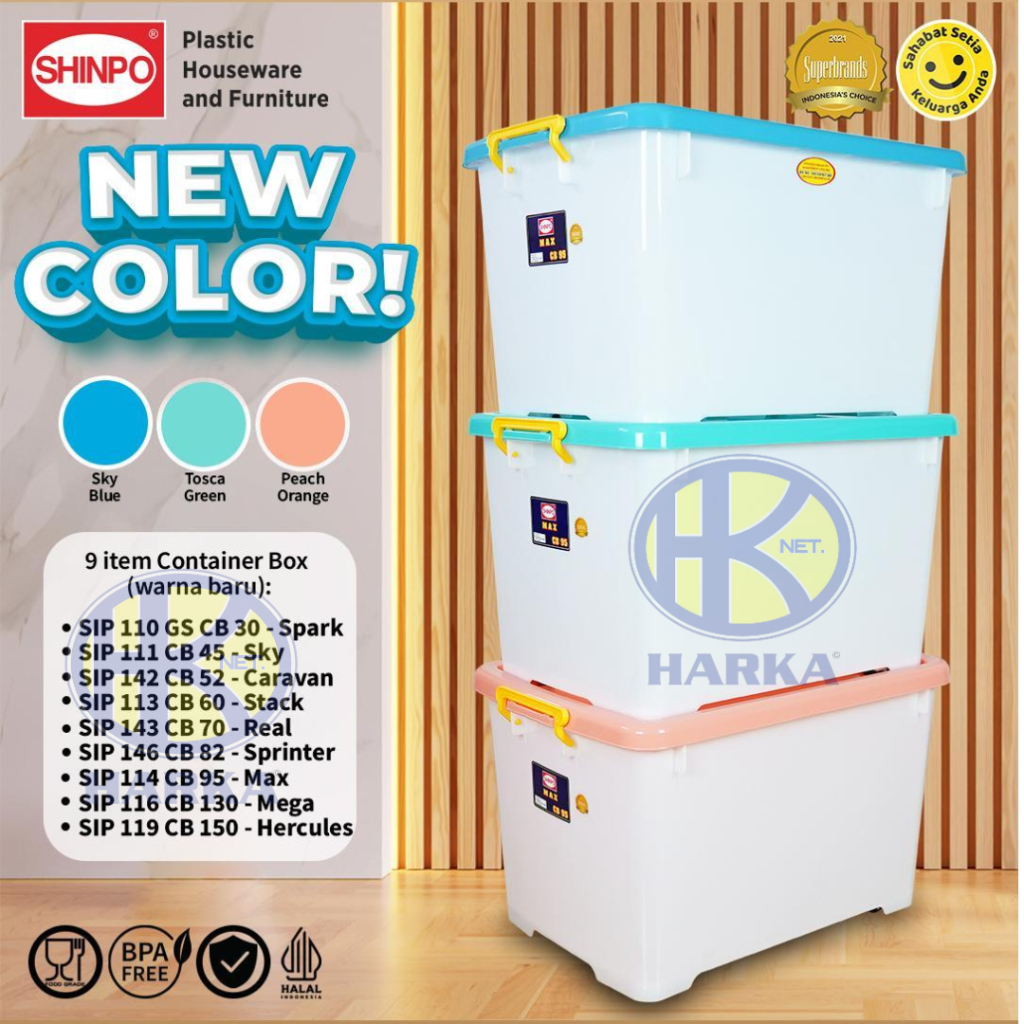 Jual REAL CONTAINER BOX PUTIH BERODA 70 LITER | Kontainer Boks Plastik ...