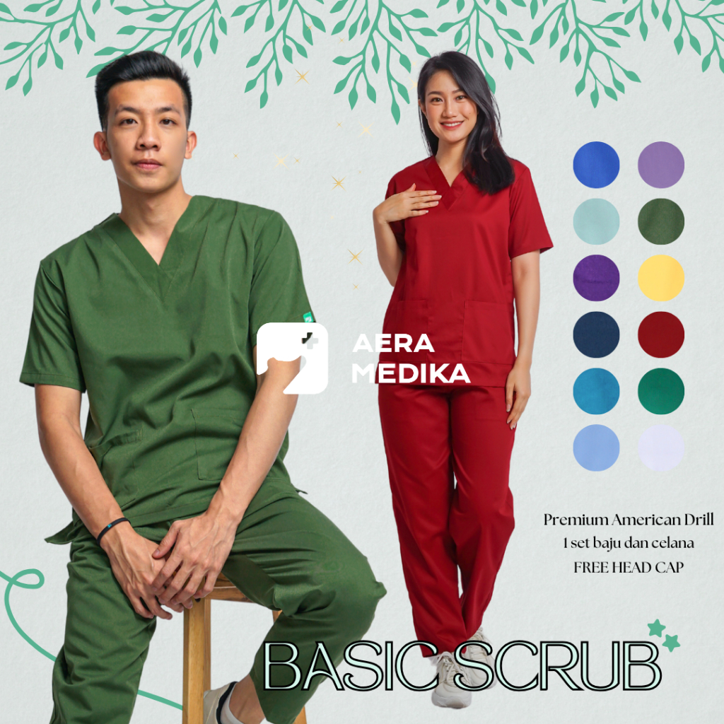 Jual Set Baju Jaga Baju Ok Perawat Baju Dokter Scrub Medis