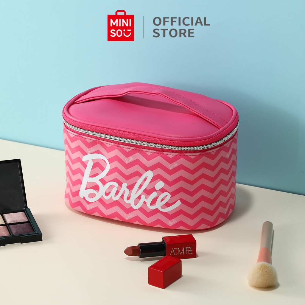 Jual Miniso X Barbie Tas Kosmetik Besar Wanita Pouch Makeup Travel Fashion Barbie Collection