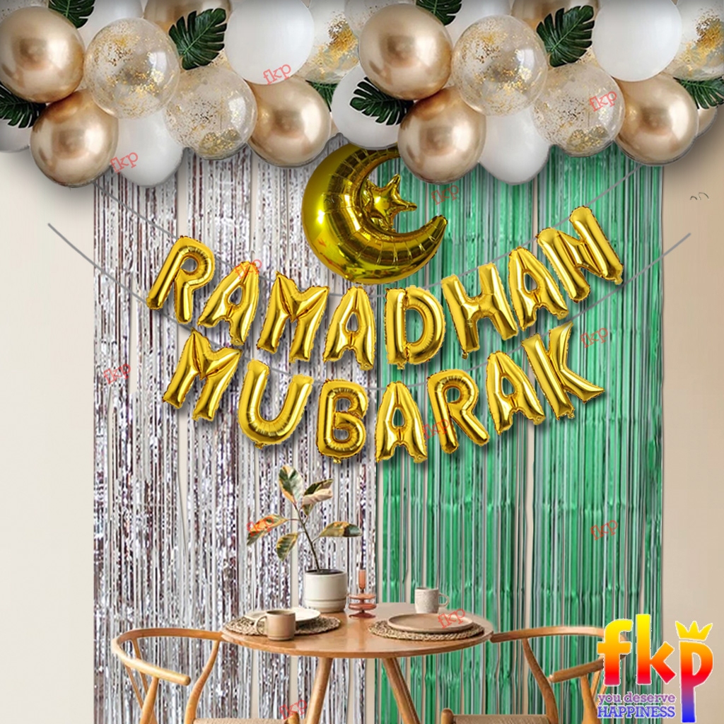 Jual FUN KIDS PARTY Paket Dekorasi Ramadhan Mubarak / Balon Idul Fitri
