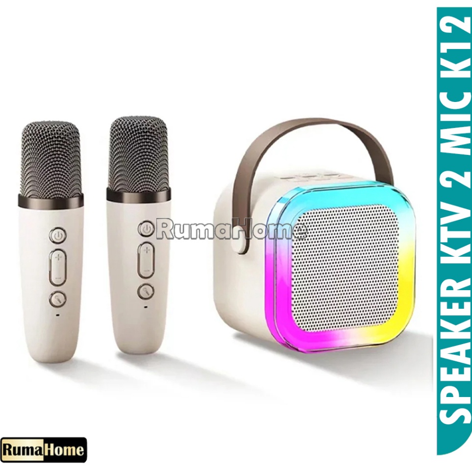 Jual Karaoke Speaker Bluetooth 2 mic 1 set garansi 1 tahun Mini Machine ...