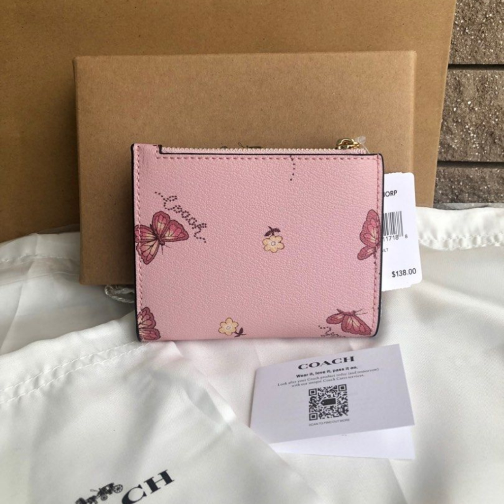 Coach Snap Card Case With Butterfly Print CH 76881