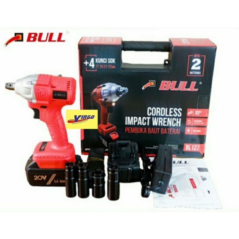 Jual Bull Bl 127 Mesin Impact Wrench Pembuka Pengencang Baut Baterai