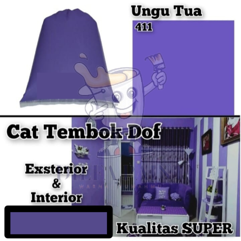 Jual CAT TEMBOK KILOAN 1 kg / CAT TEMBOK UNGU TUA / CAT TEMBOK VIOLET