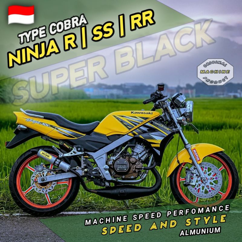 Jual KNALPOT NINJA R SS RR OLD NEW TYPE COBRA HITAM DOFF SUPER GARING ...
