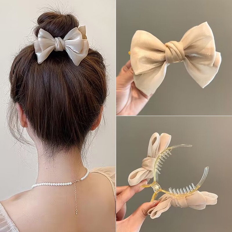 Jual Town Shell - Shiny Fufu Ribbon Korean Hair Claw / Jepit Rambut ...