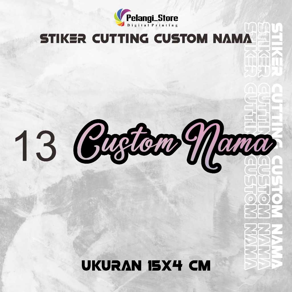 Jual Stiker Nama Hologram Dan Warna Tulisan Bebas Cutting Sticker Nama