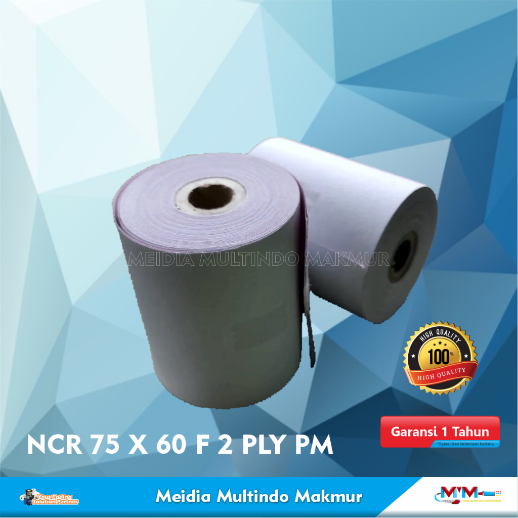 Jual Kertas Struk NCR Rangkap 2 / 2Ply Ukuran 75 X 60-MURAH DAN ...