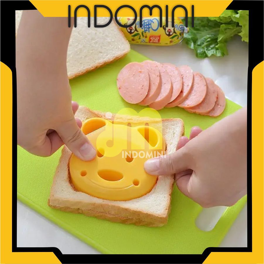 Jual INDOMINI Cetakan Roti Sandwich Bentuk Kartun Beruang Kelinci Mobil ...