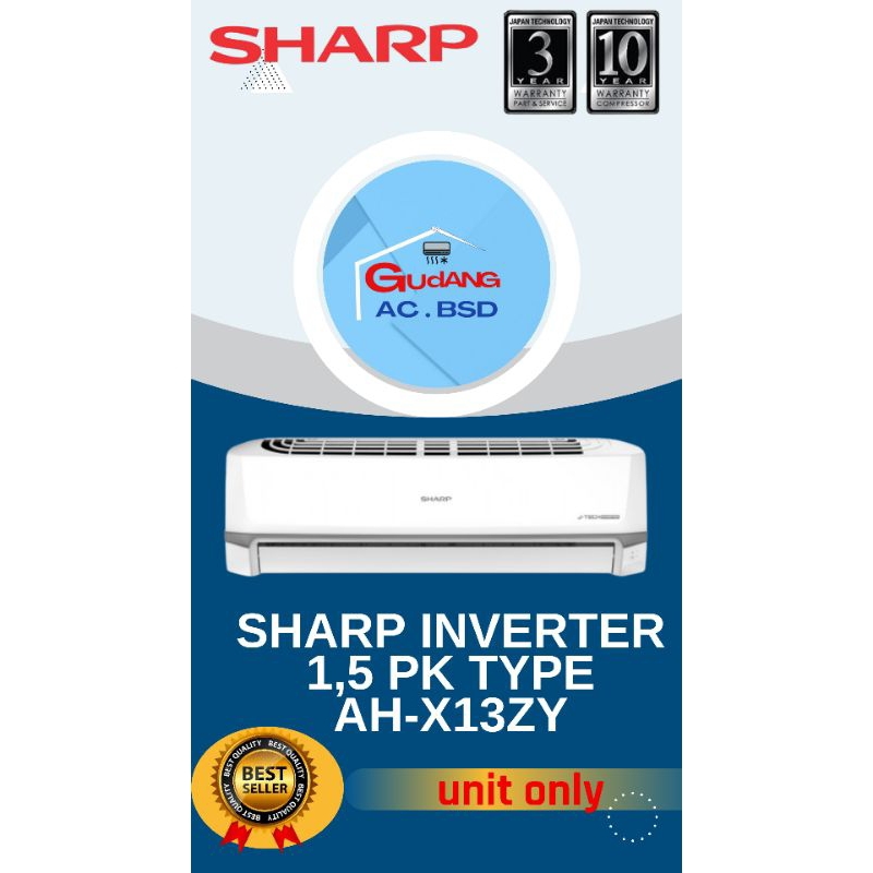 Jual Sharp Ah X Zy Ac Inverter Pk Unit Indoor Outdoor Shopee Indonesia