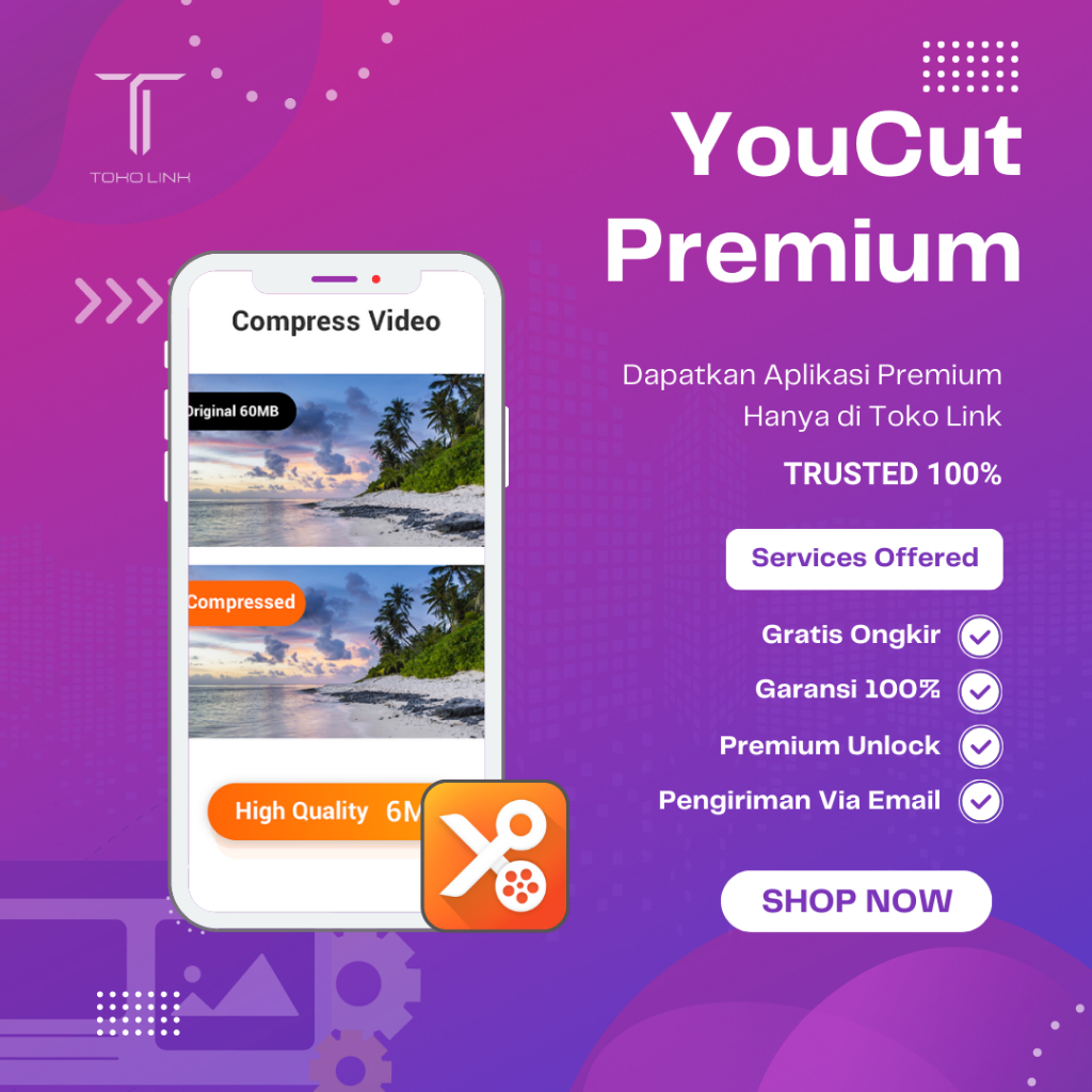 Jual Software Aplikasi YouCut Premium Pro Video Editor PRO 100