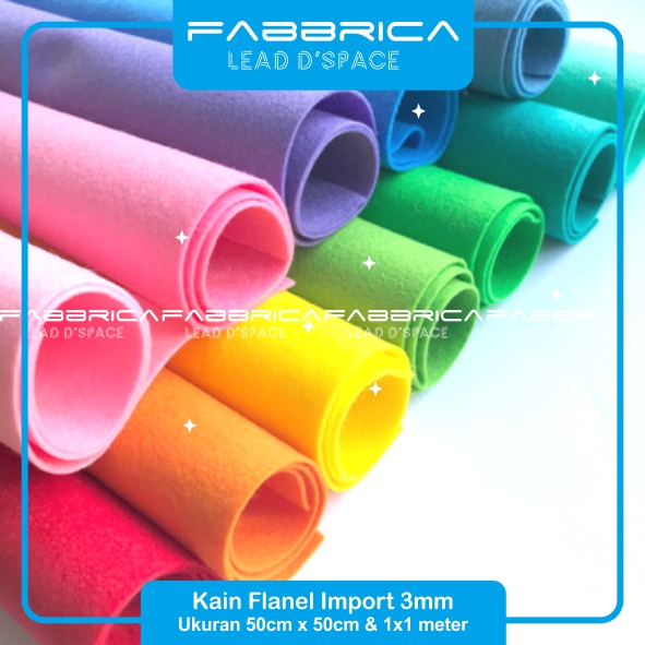 Jual Fabbrica - Kain Flanel Felt Import Tebal 2mm Lebar 50cm 1/4 meter ...