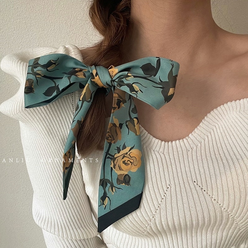 Jual COD Korea Syal Sutra Serbaguna Satin Premium Dekorasi Tas Syal ...