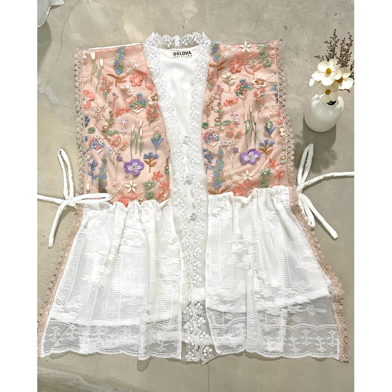 Jual Delova Wardrobe - LUNA VEST Brukat Collection | Outer Rompi Modern ...