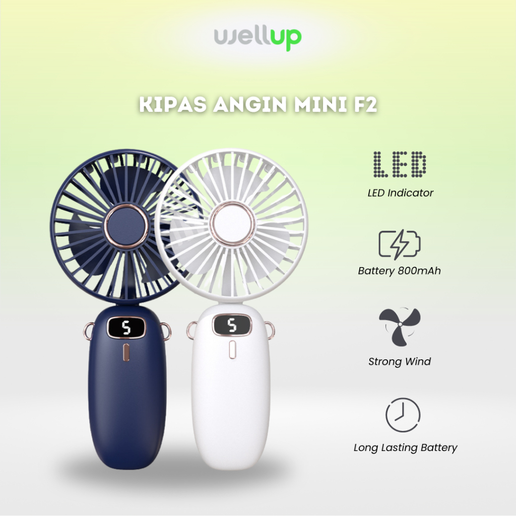 Jual WELLUP F2 Kipas Angin Mini Portable Kipas Genggam Lipat Lima ...