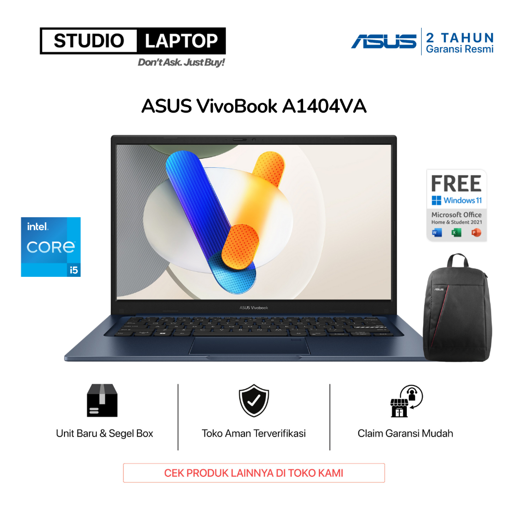 Jual ASUS VIVOBOOK 14 A1404VA Core I5-1335U [ RAM 16GB SSD 512GB - 14 ...