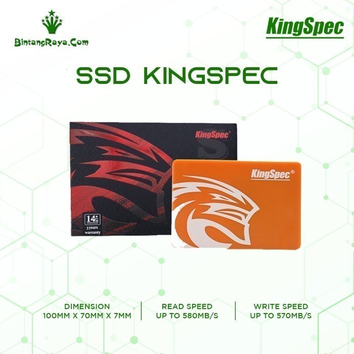 Jual SSD KINGSPEC 128GB / 256GB / 512GB / 1TB | SATA 3 HDD INTERNAL 2.5 ...