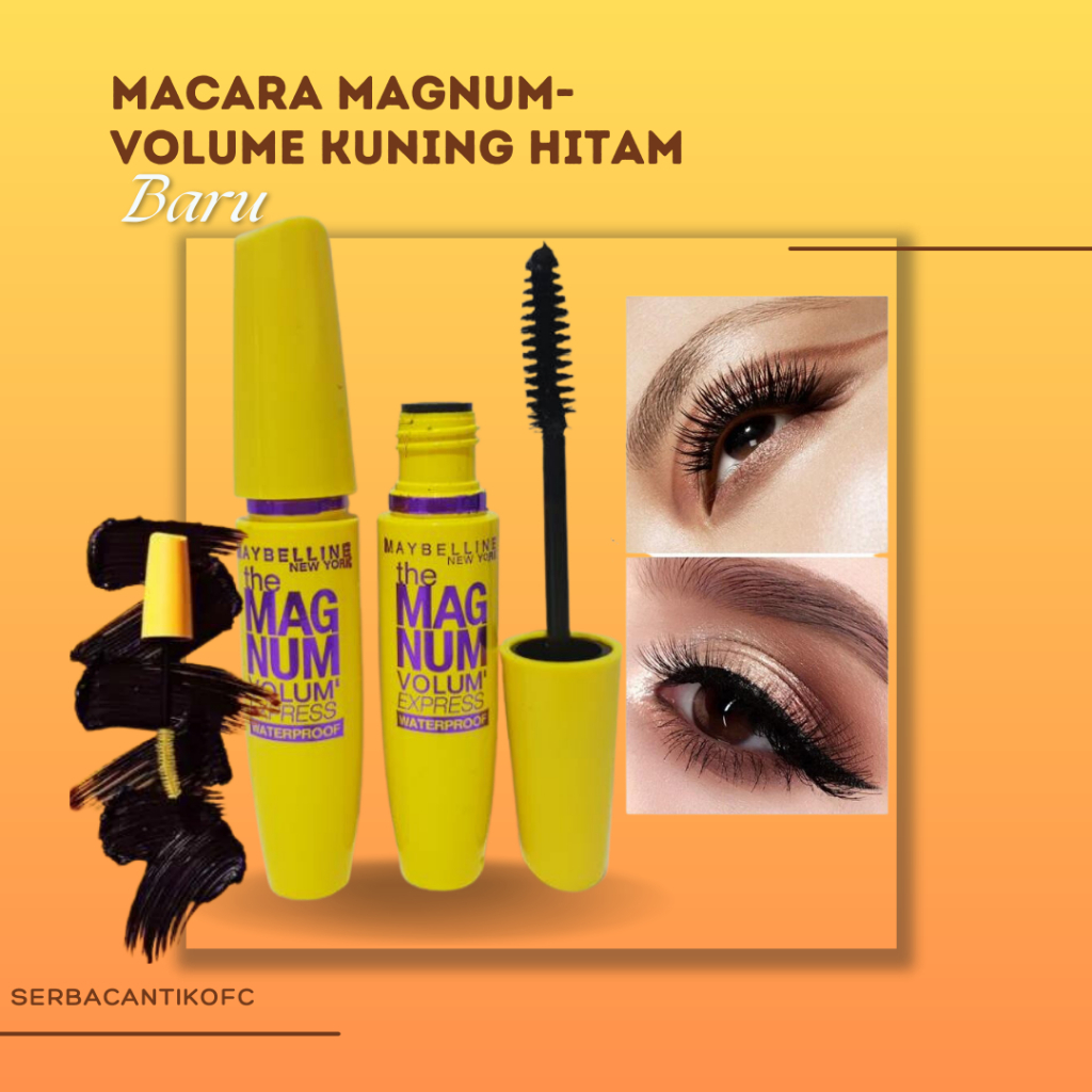 Jual MASCARA MAYBELLINE MAGNUM KUNING / MASKARA MAGNUM VOLUM EXPRESS
