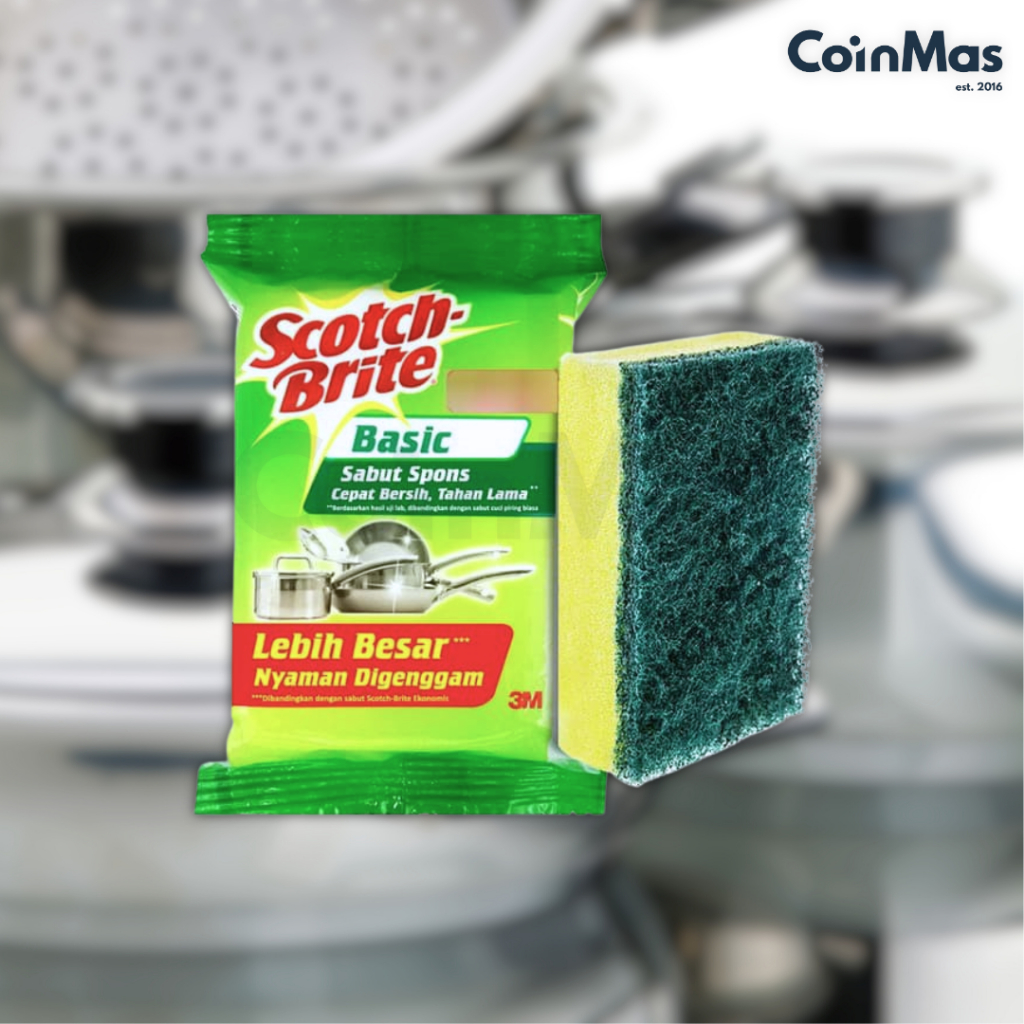 Jual CoinMas | 3M Scotch Brite - ID-T368 Sabut Sponge Basic | Shopee ...