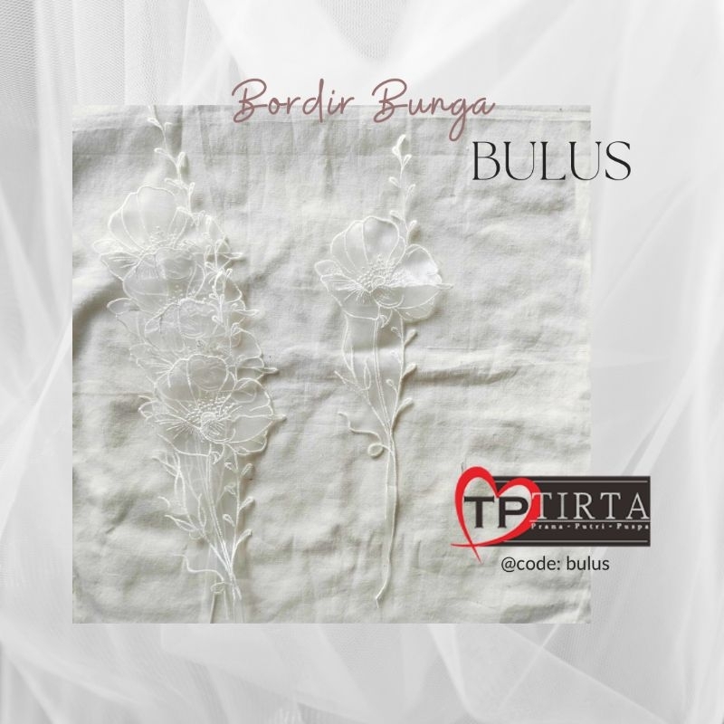 Jual BULUS, Bordir bunga transparan utk aksesoris fashion perlengkapan ...