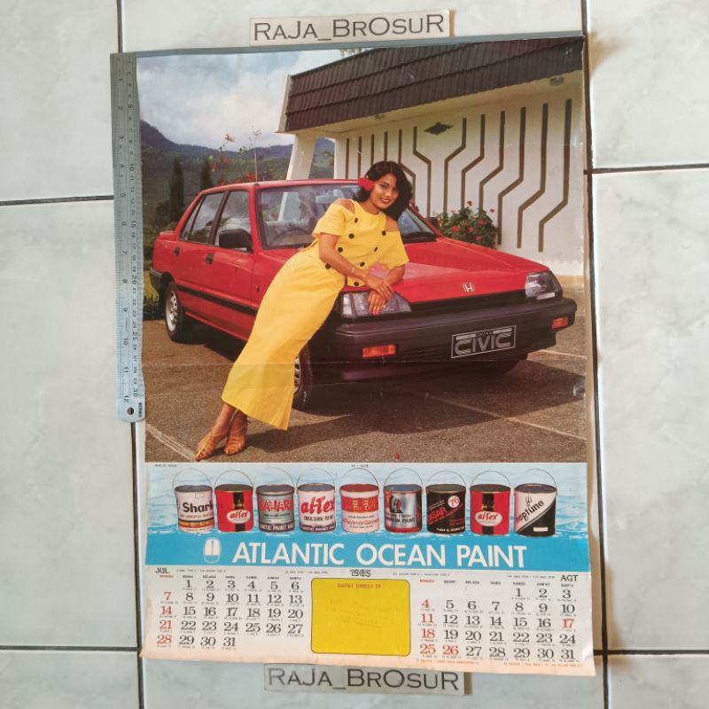 Jual Poster Brosur Katalog Iklan Kalender Jumbo Jadul Lawas Honda Civic