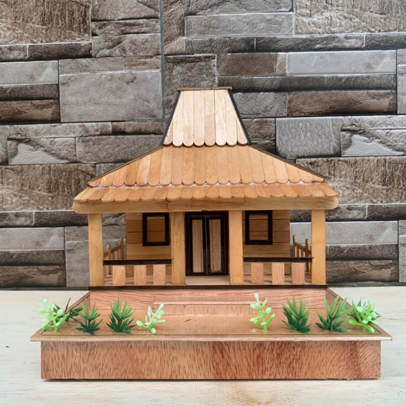 Jual MINIATUR RUMAH ADAT JOGLO KHAS JAWA TERMURAH Shopee Indonesia