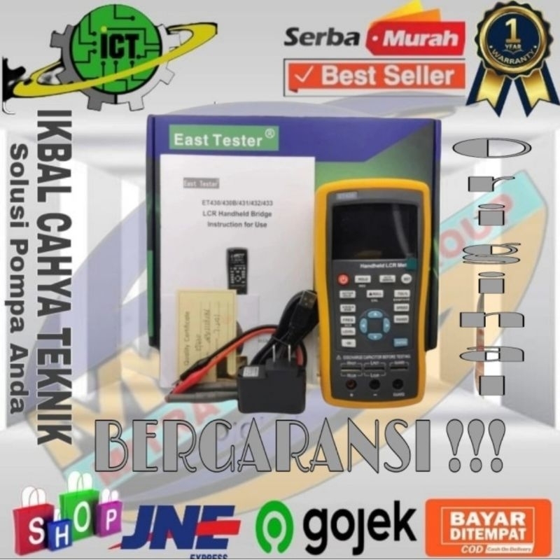 Jual LCR Meter ET430 Bridge Tester Capacitance Inductance Resistance ET ...