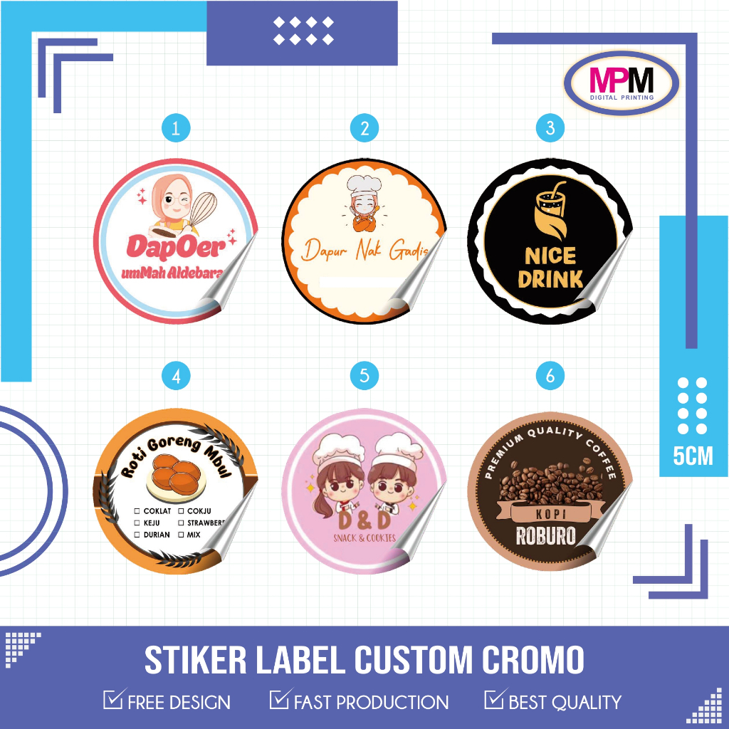 Jual Sticker Label Produk Kemasan Custom - Free Desain | Shopee Indonesia