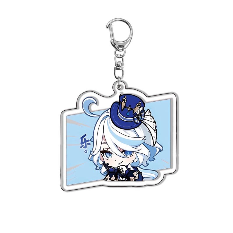 Jual Gantungan Kunci Anime Genshin Impact Akrilik Transparan
