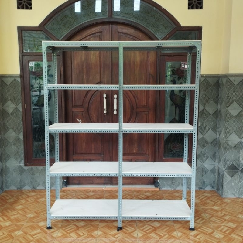 Jual RAK SIKU LUBANG (190x40x150) 5 SAP KAKI 6 | Shopee Indonesia