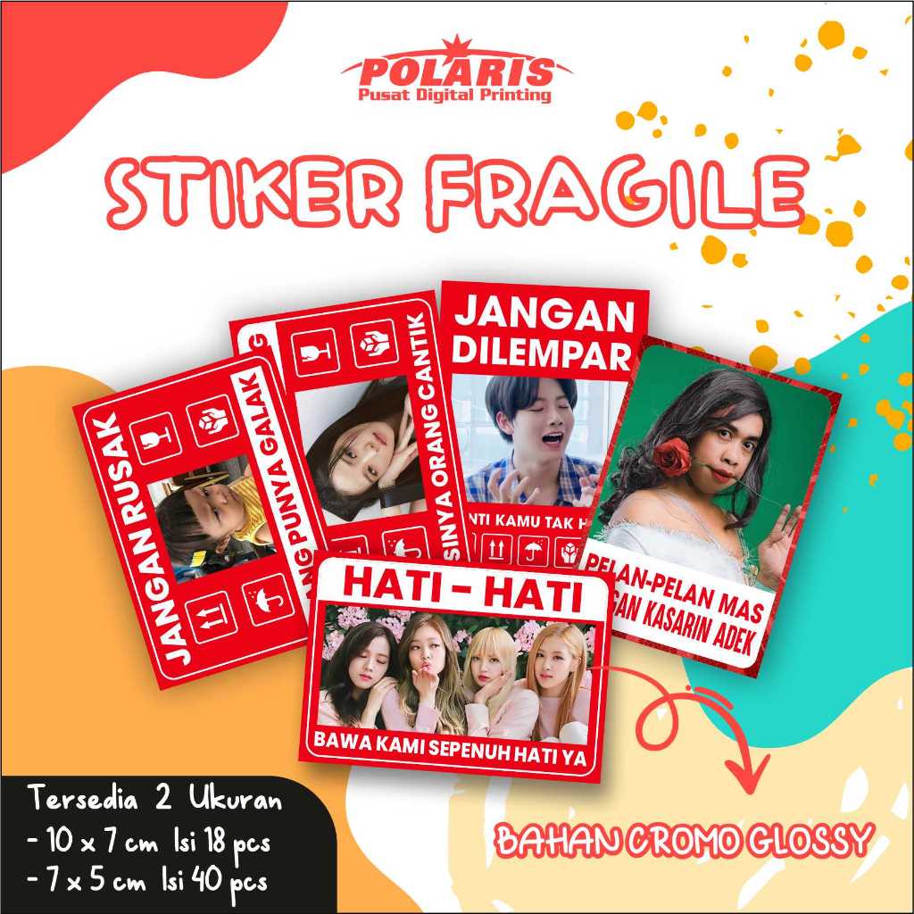 Jual Stiker Fragile / Cute Stiker Fragile / Stiker Fragile Meme High ...