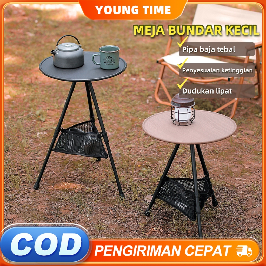 Jual Meja Lipat Kecil Aluminium Dapat Dilepas Bulat Meja Kopi Outdoor ...