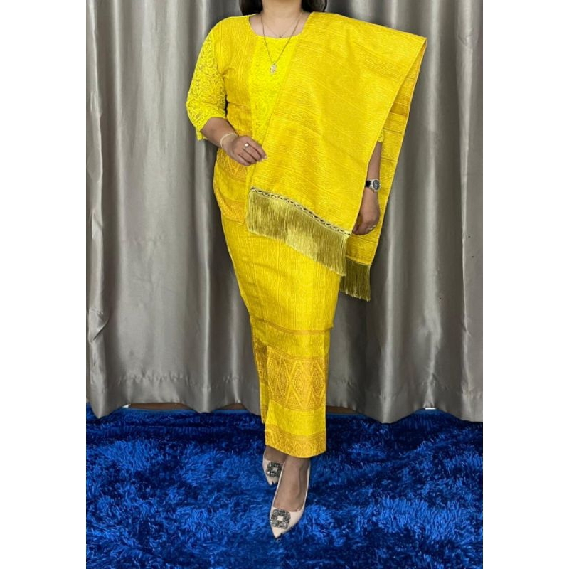 Jual Stelan rok songket selendang complit blusnya | Shopee Indonesia