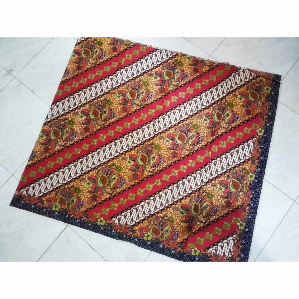 Jual Kain Batik Mekar Sari Solo Motif Seling Kusumo Cabut Alusan