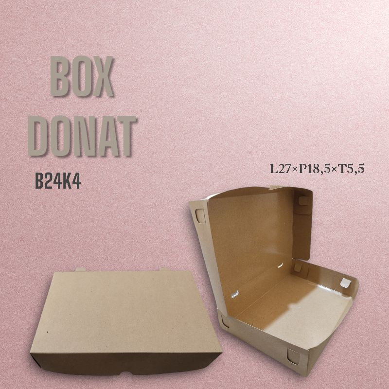 Jual Box donat polos coklat laminasi | Shopee Indonesia