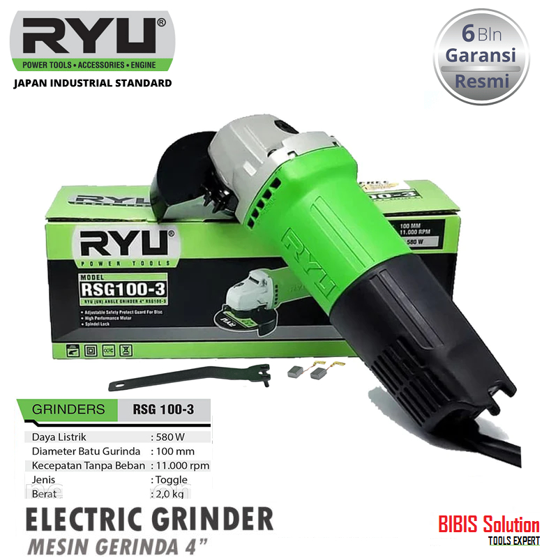Jual RYU Mesin Gerinda Tangan RYU TEKIRO Angle Grinder Gurinda Ryu RSG ...