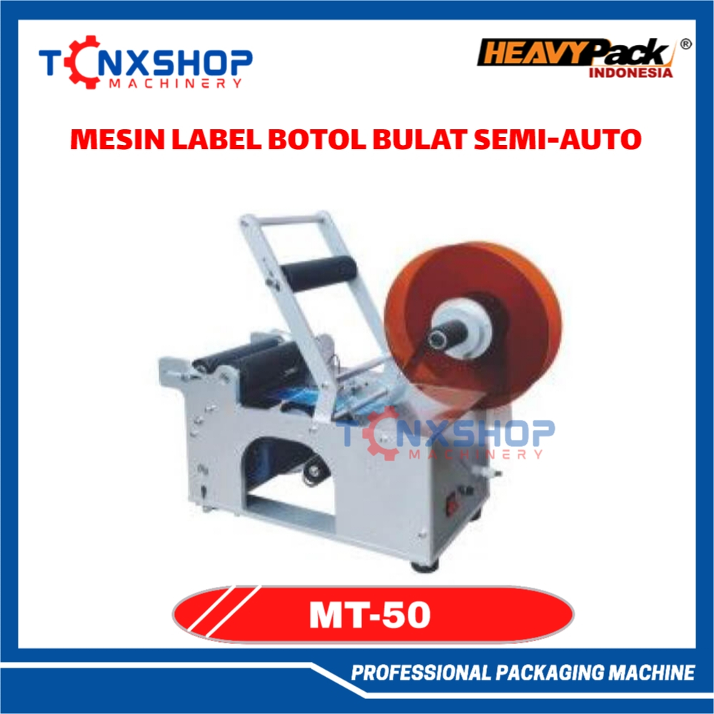 Jual Mesin Labelling Sticker Botol Bulat Semi Automatic Mt Heavypack