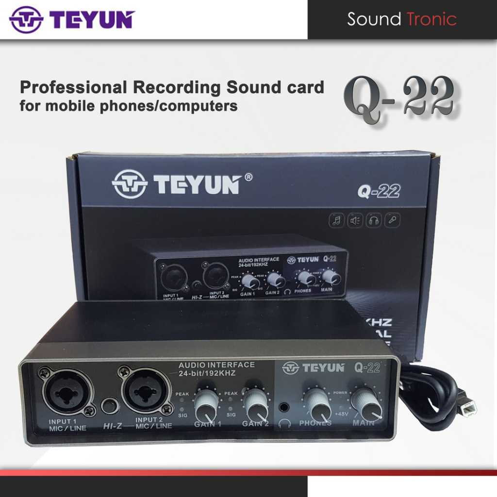 Jual Sound Card Recording Professional Teyun Soundcard Q16 Q22 Shopee