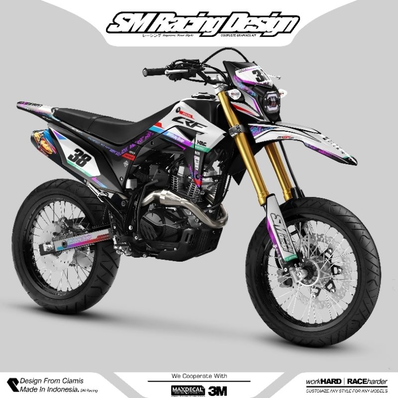 Jual Decal Stiker Crf L Full Body Warna Hitam Putih Terbaru