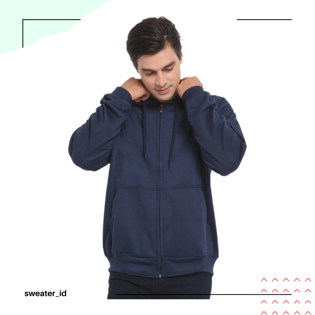 Jual SWEATER ID Jaket Hoodie Zipper Olive Polos Unisex Fleece Tebal Premium Shopee Indonesia