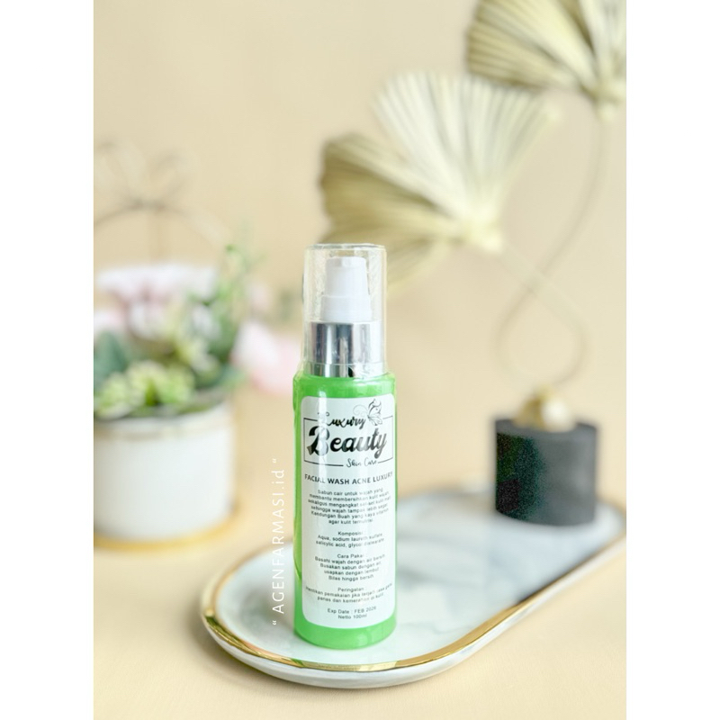 Jual [COD] Facial Wash Acne LUXURY BEAUTY GLOW 100ml | HIJAU | Shopee ...